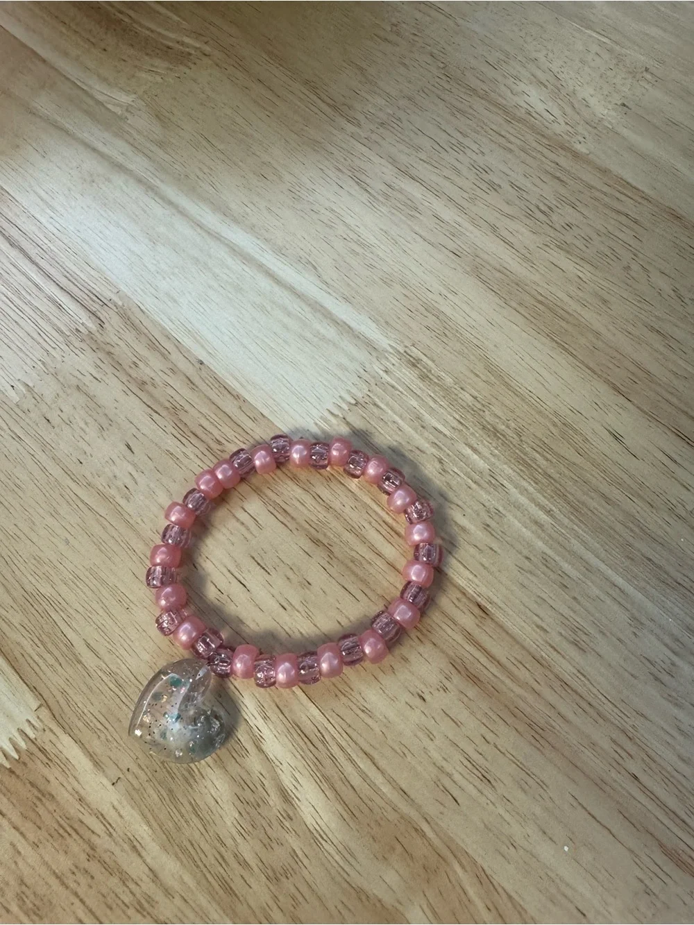 Pink Girls Heart Bracelet